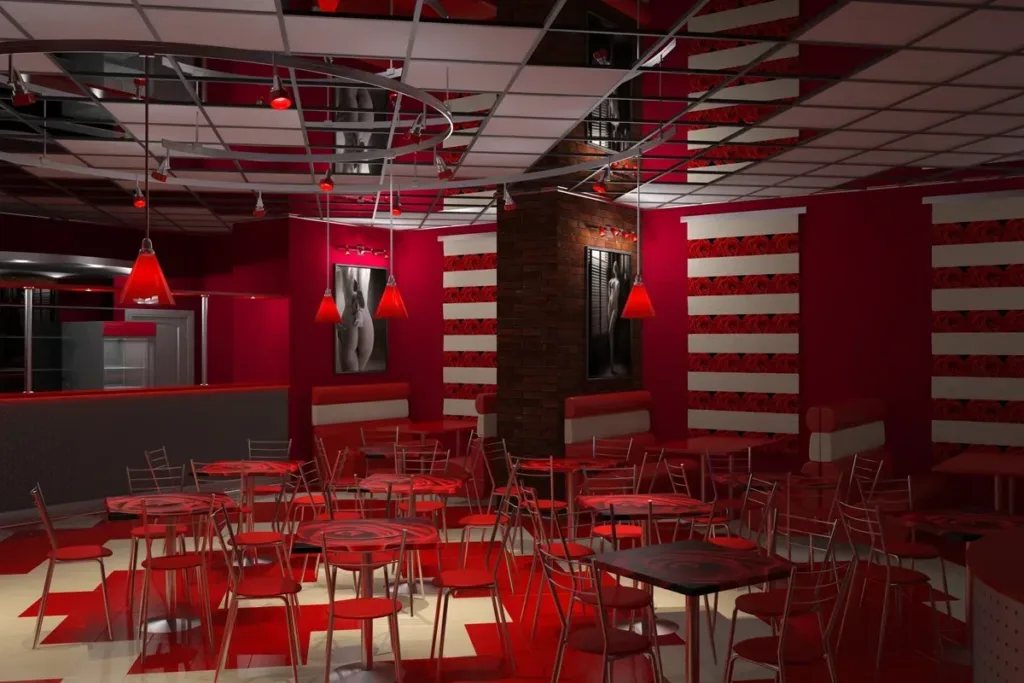 Хай- тек в дизайне кафе