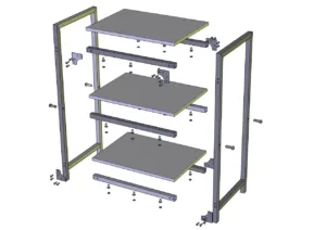 Стеллаж Лонг 2 полки