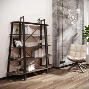 Cтеллаж Призма 5 полок с углом Стеллаж угловой