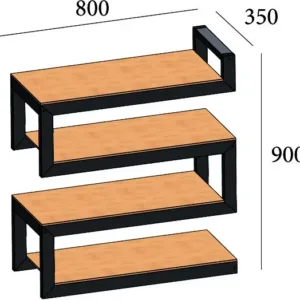 Cтеллаж Снейк Стеллажи из металла в стиле лофт