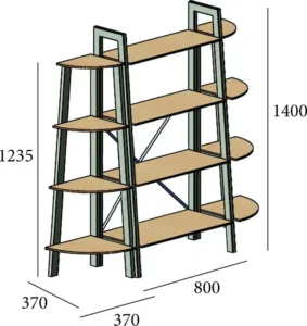 Стеллаж угол 4 полки