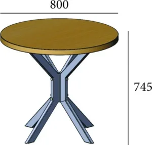 Круглый стол в стиле лофт