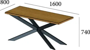 Стол дизайнерский в стиле лофт