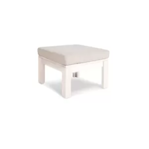 Столик-пуфик  из дерева  цвет белый Столик - пуфик из дерева