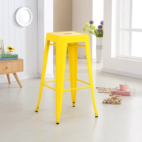 Стул барный металлический желтый Барный стул желтый