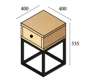 Тумба прикроватная в стиле лофт