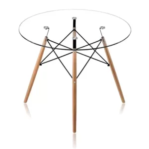 Обеденный стол Helis стеклянный 80 см Стол обеденный стеклянный