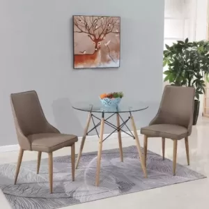 Обеденный стол Helis стеклянный 80 см Стол обеденный стекло