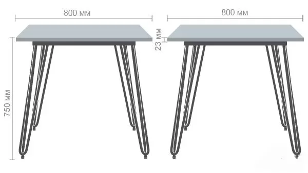 Стол Smith 80*80 Стол квадратный