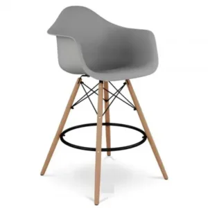 Стул высокий барный серый Тауэр Вуд Eames Стул высокий барный серый Тауэр Вуд Eames