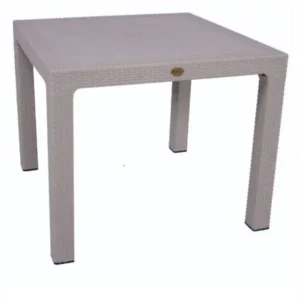 Стол пластиковый под ротанг бежевый 90*90 Летний стол из пластика под ротанг