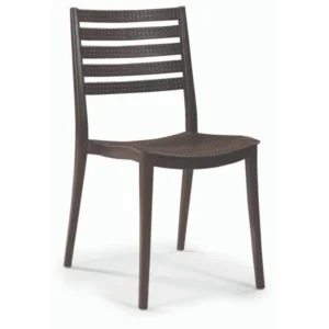 Стул для летнего кафе пластиковый Зара коричневый Стул для летнего кафе пластиковый Зара коричневый