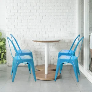 Стул металлический голубой