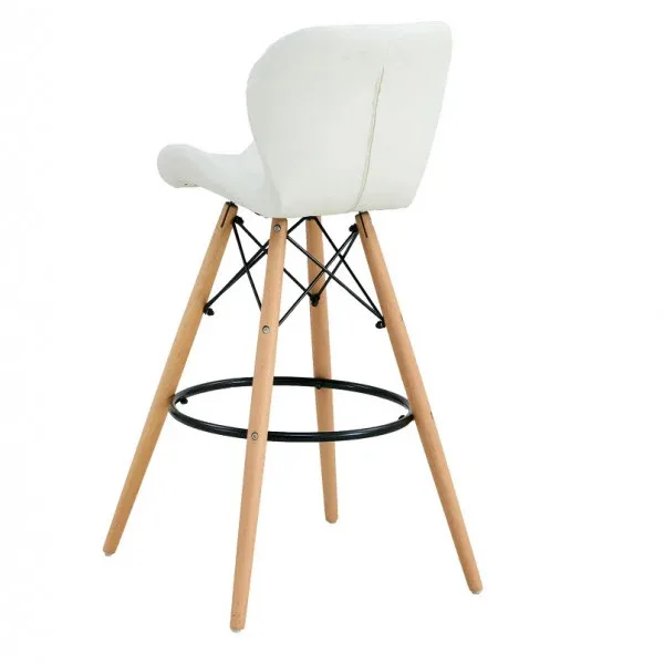 Стул барный со спинкой белый Стар Стул барный со спинкой белый