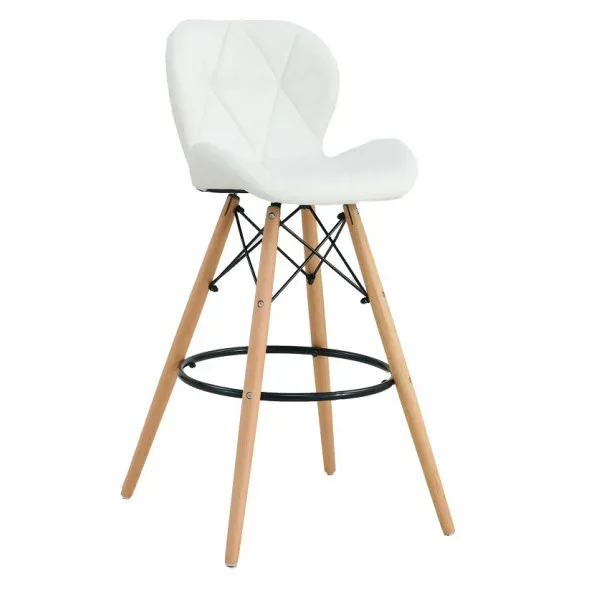 Стул барный со спинкой белый Стар Стул барный со спинкой белый