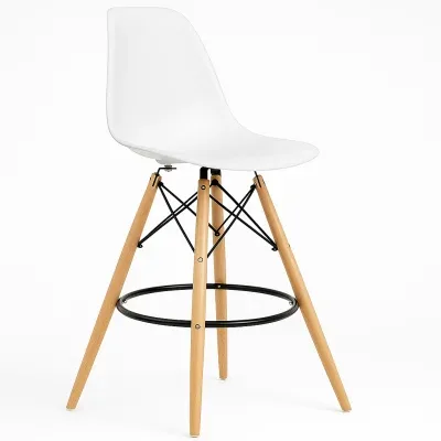 Стул барный Тауэр Вуд высокий белый Стул барный Тауэр Вуд высокий белый