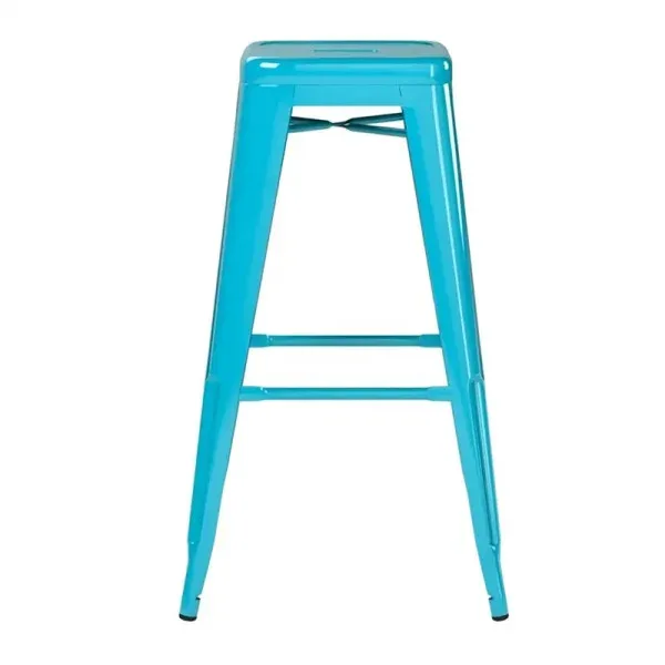 Стул барный металлический голубой Стул барный металлический голубой