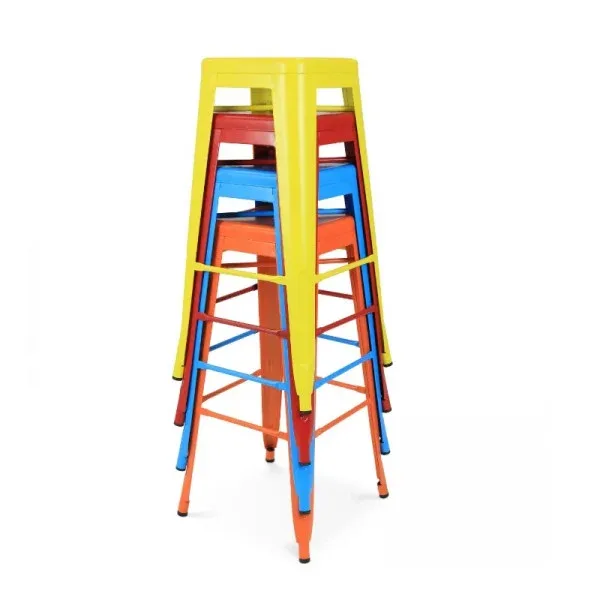 Стул барный металлический голубой Стул барный металлический голубой