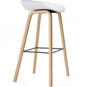 Табурет для бара пластик белый Адель Табурет для бара пластик белый