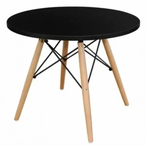 Журнальный стол в стиле лофт Тауер вуд черный Журнальный стол в стиле лофт круглый черный